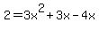 2++=+3x%5E2+%2B+3x-4x