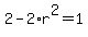 2+-+2%2Ar%5E2+=+1