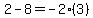 2+-+8+=+-2%283%29