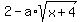 2+-+a%2Asqrt%28x%2B4%29