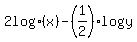 2+log%28x%29+-+%281%2F2%29log%28y%29+