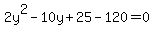 2+y%5E2+-+10+y+%2B+25-120=0