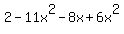 2-11x%5E2-8x%2B6x%5E2+