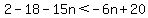 2-18-15n%3C-6n%2B20