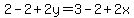 2-2%2B2y=3-2%2B2x