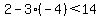 2-3%28-4%29%3C14