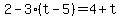 2-3%28t-5%29=4%2Bt