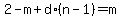 2-m%2Bd%2A%28n-1%29=m