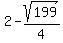 2-sqrt%28199%29%2F4