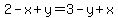 2-x%2By=3-y%2Bx
