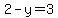 2-y+=3