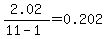 2.02%2F%2811-1%29=0.202