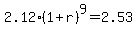 2.12%281%2Br%29%5E9=2.53