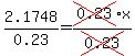 2.1748%2F0.23=cross%280.23%29x%2Fcross%280.23%29