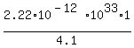 2.22%2A10%5E%28-12%29%2A10%5E33+%2F+4.1%2A1