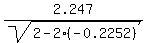 2.247%2Fsqrt%282-2%2A%28-0.2252%29%29