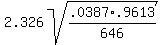 2.326sqrt%28.0387%2A.9613%2F646%29