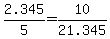 2.345%2F5=10%2F21.345