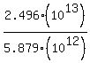 2.496%2810%5E13%29%2F5.879%2810%5E12%29