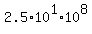2.5%2A10%5E1+%2A+10%5E8