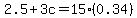 2.5%2B3c=15%280.34%29