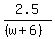2.5%2F%28%28w%2B6%29%29