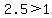 2.5%3E1