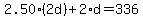 2.50%2A%282d%29%2B2%2Ad=336