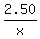 2.50%2Fx
