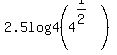 2.5log4%284%5E%281%2F2%29%29