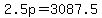 2.5p+=+3087.5