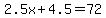 2.5x%2B4.5=72