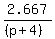 2.667%2F%28%28p%2B4%29%29