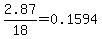 2.87%2F18+=+0.1594