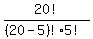 20%21%2F%28%2820+-+5%29%215%21%29