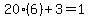 20%286%29%2B3=1