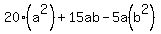 20%28a%5E2%29%2B15ab-5a%28b%5E2%29