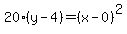20%28y-4%29=%28x-0%29%5E2
