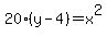 20%28y-4%29=x%5E2