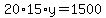 20%2A15%2Ay=1500