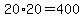 20%2A20=400