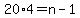 20%2A4=n-1