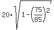 20%2Asqrt%281-%2875%2F85%29%5E2%29