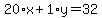20%2Ax%2B1%2Ay=32
