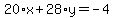 20%2Ax%2B28%2Ay=-4
