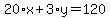 20%2Ax%2B3%2Ay=120