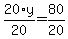20%2Ay%2F20=80%2F20