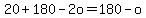 20%2B180-2o=180-o