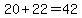 20%2B22=42