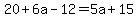 20%2B6a-12=5a%2B15